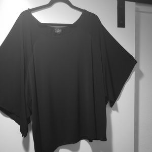 Plus size black dress blouse